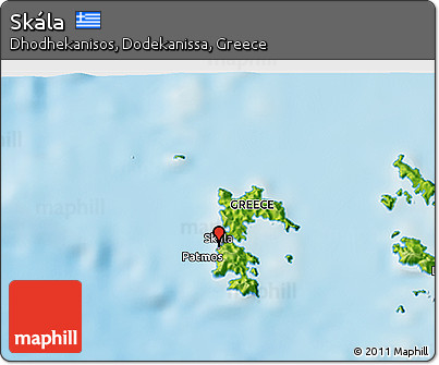Physical 3D Map of Skála