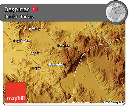 Physical 3D Map of Başpınar