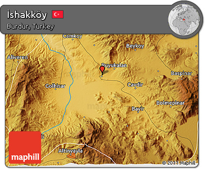 Physical 3D Map of İshakköy