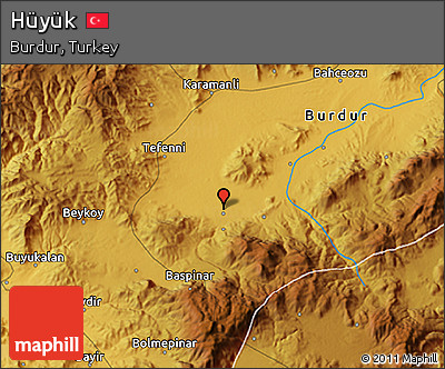 Physical 3D Map of Hüyük