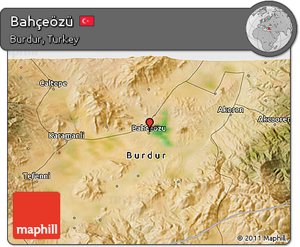 Satellite 3D Map of Bahçeözü