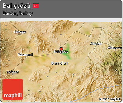 Satellite 3D Map of Bahçeözü
