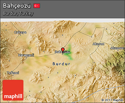 Satellite 3D Map of Bahçeözü