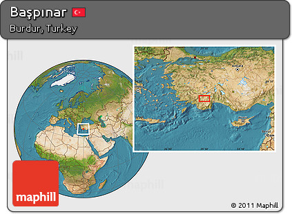 Satellite Location Map of Başpınar