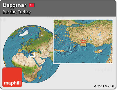 Satellite Location Map of Başpınar
