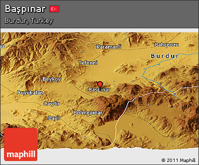 Physical Panoramic Map of Başpınar