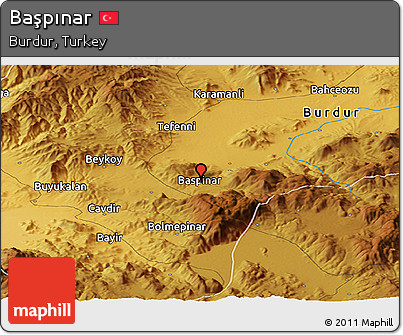 Physical Panoramic Map of Başpınar