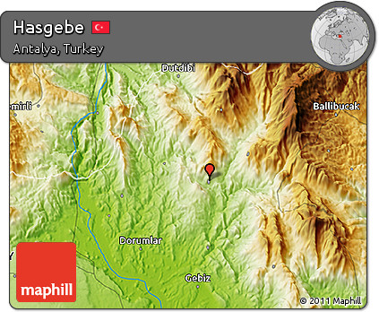 Physical 3D Map of Hasgebe