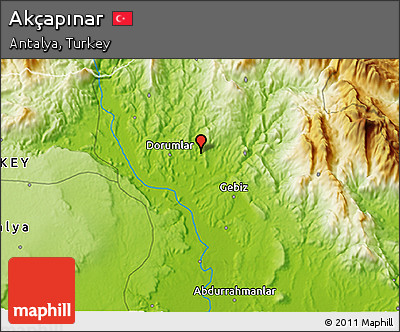 Physical 3D Map of Akçapınar