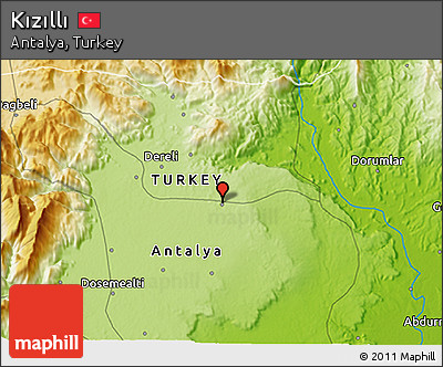 Physical 3D Map of Kızıllı