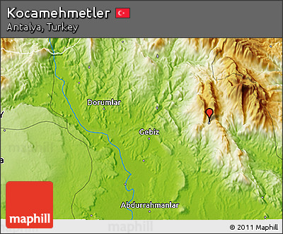 Physical 3D Map of Kocamehmetler