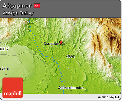 Physical 3D Map of Akçapınar