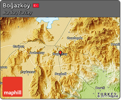 Physical 3D Map of Boğazköy
