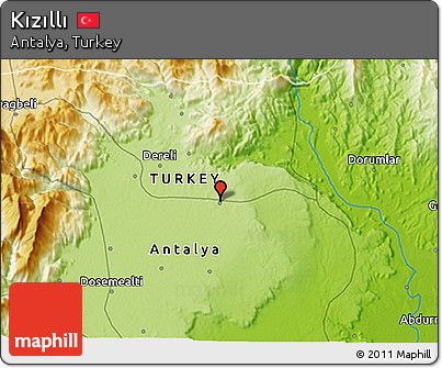 Physical 3D Map of Kızıllı