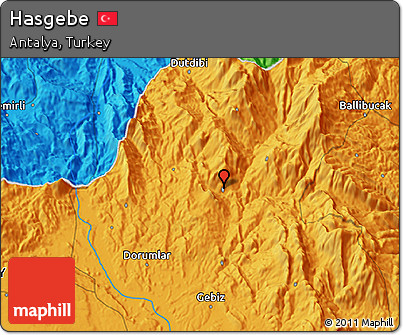 Political 3D Map of Hasgebe