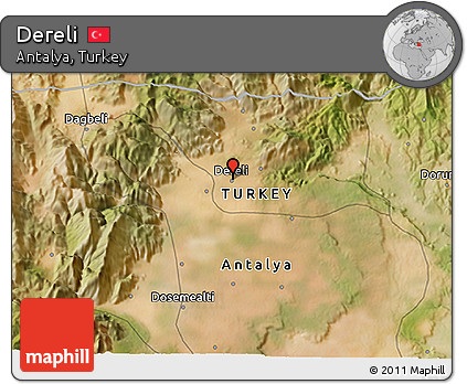 Satellite 3D Map of Dereli