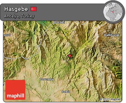Satellite 3D Map of Hasgebe