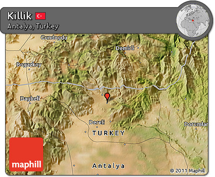 Satellite 3D Map of Killik