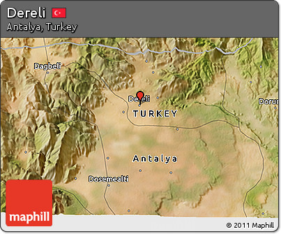 Satellite 3D Map of Dereli