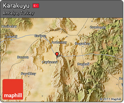 Satellite 3D Map of Karakuyu