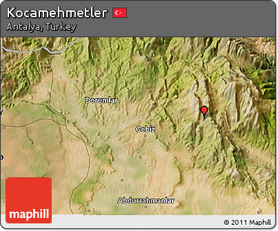 Satellite 3D Map of Kocamehmetler
