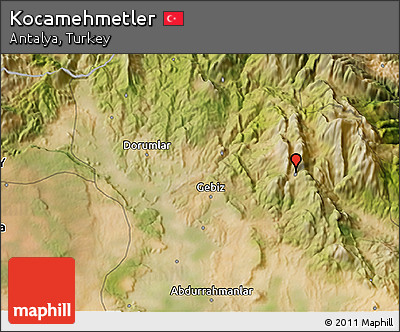 Satellite 3D Map of Kocamehmetler
