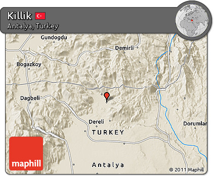 Shaded Relief 3D Map of Killik