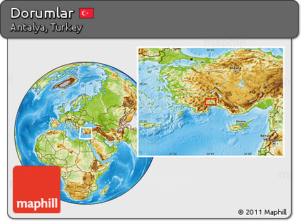 Physical Location Map of Dorumlar