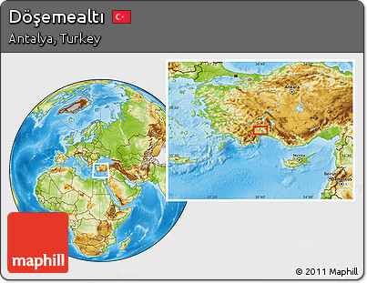 Physical Location Map of Döşemealtı