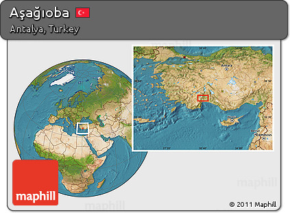 Satellite Location Map of Aşağıoba