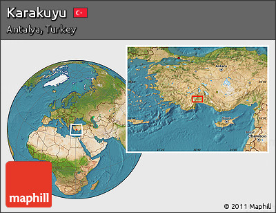Satellite Location Map of Karakuyu