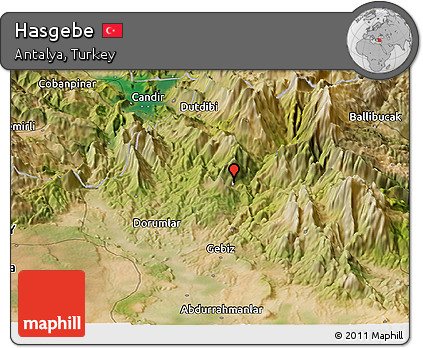 Satellite Panoramic Map of Hasgebe