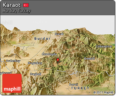 Satellite Panoramic Map of Karaot