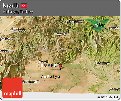 Satellite Panoramic Map of Kızıllı