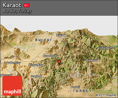 Satellite Panoramic Map of Karaot