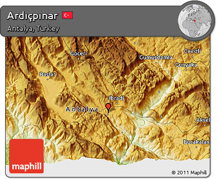 Physical 3D Map of Ardıçpınar