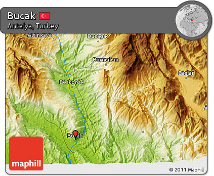Physical 3D Map of Bucak