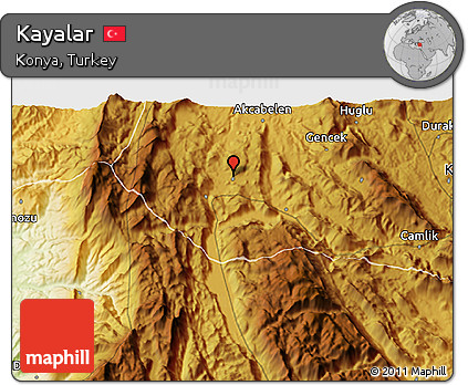 Physical 3D Map of Kayalar
