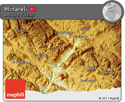 Physical 3D Map of Minareli