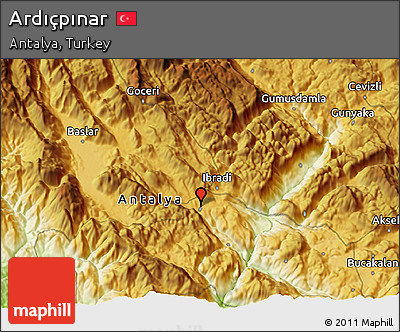 Physical 3D Map of Ardıçpınar