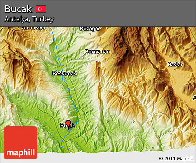 Physical 3D Map of Bucak