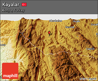 Physical 3D Map of Kayalar