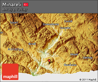 Physical 3D Map of Minareli