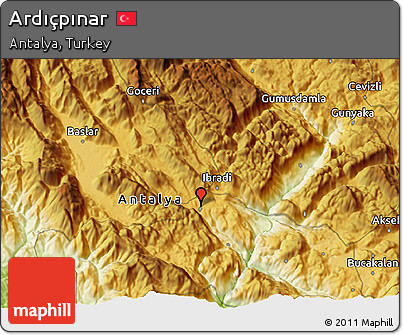 Physical 3D Map of Ardıçpınar