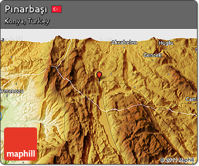 Physical 3D Map of Pınarbaşı