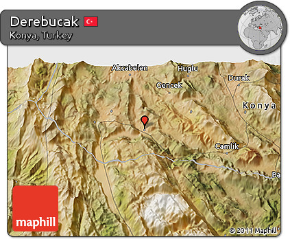 Satellite 3D Map of Derebucak