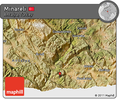 Satellite 3D Map of Minareli