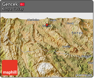 Satellite 3D Map of Gencek