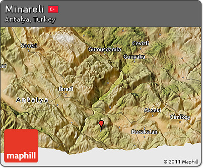 Satellite 3D Map of Minareli