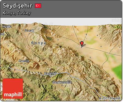 Satellite 3D Map of Seydişehir